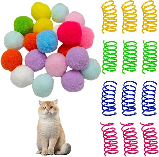 Boules de Fourrure et Plumes Colorées