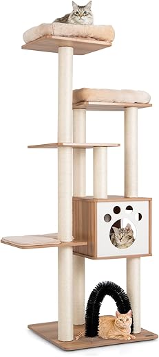 COSTWAY Arbre à Chat Multicouche