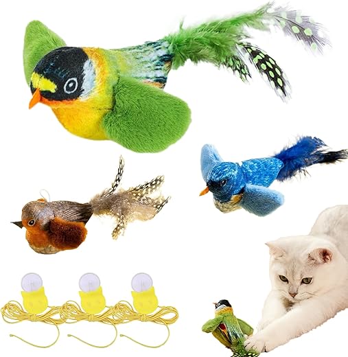 Set de 3 Oiseaux Volants pour Chats