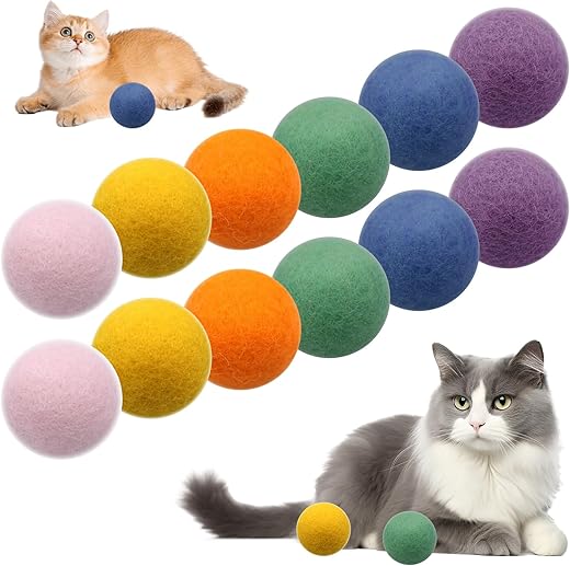 Balle en Feutre Naturel pour Chats