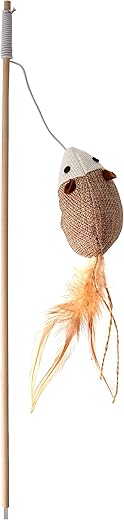 Bâton en Bois avec Souris en Jute