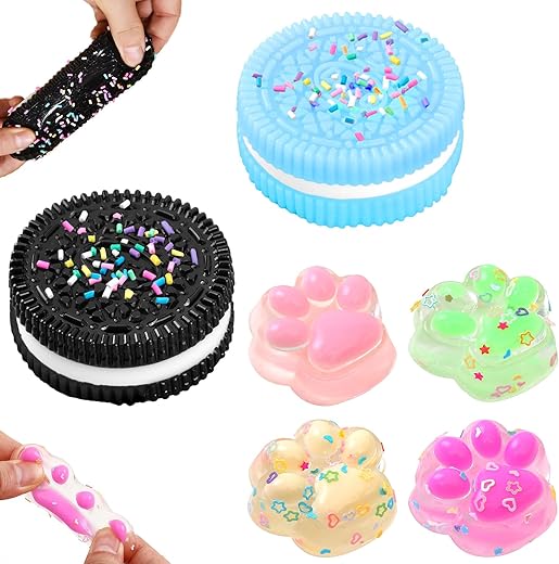 Ensemble de Jouets Anti-Stress en Forme de Biscuit