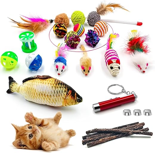Jouets Interactifs pour Chats - 23 Pièces