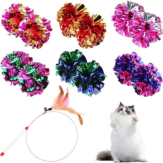 Lot de 12 Balles en Papier Colorées