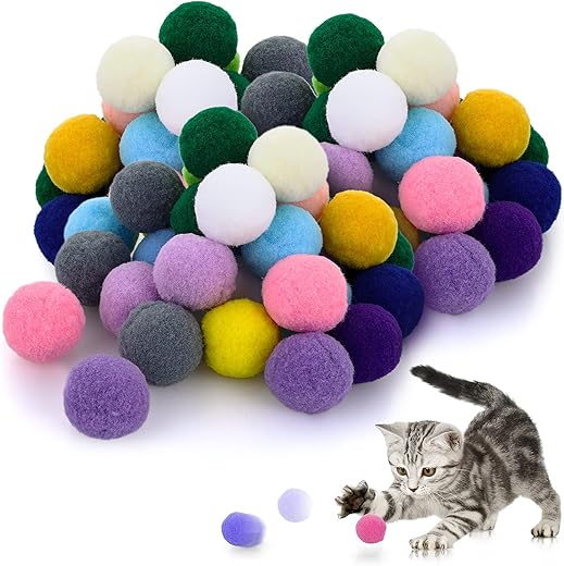 Molain Lot de 50 Balles Pompons