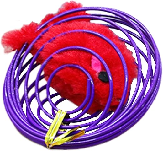 Jouet à ressort avec souris pour chat